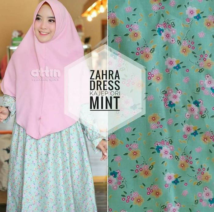 Baju / Gamis Katun Jepang Motif Zahra