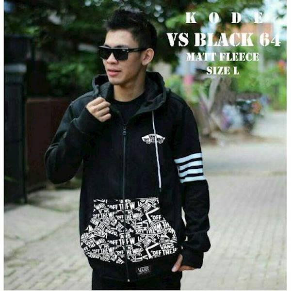 PROMO Jaket Vans Batik 2 Hitam - Jaket Wanita Pria - Distro - VS Black