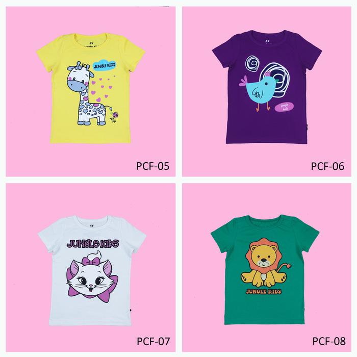 terlaris - Grosir Kaos Anak Branded Motif Perempuan - Kaos anak merk JUNGLEKIDS