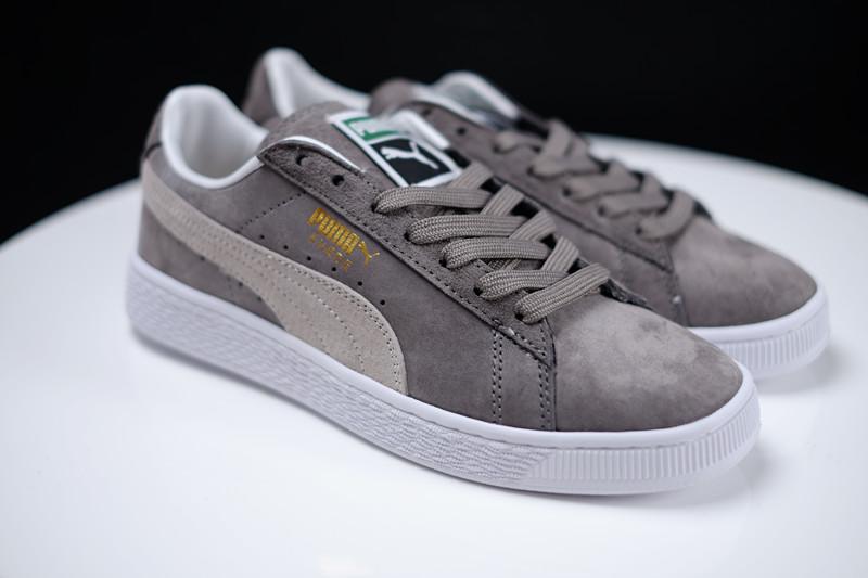 Pumas Sneaker Baru Gaya Uniseks Datar Sepatu Kasual-Abu-abu