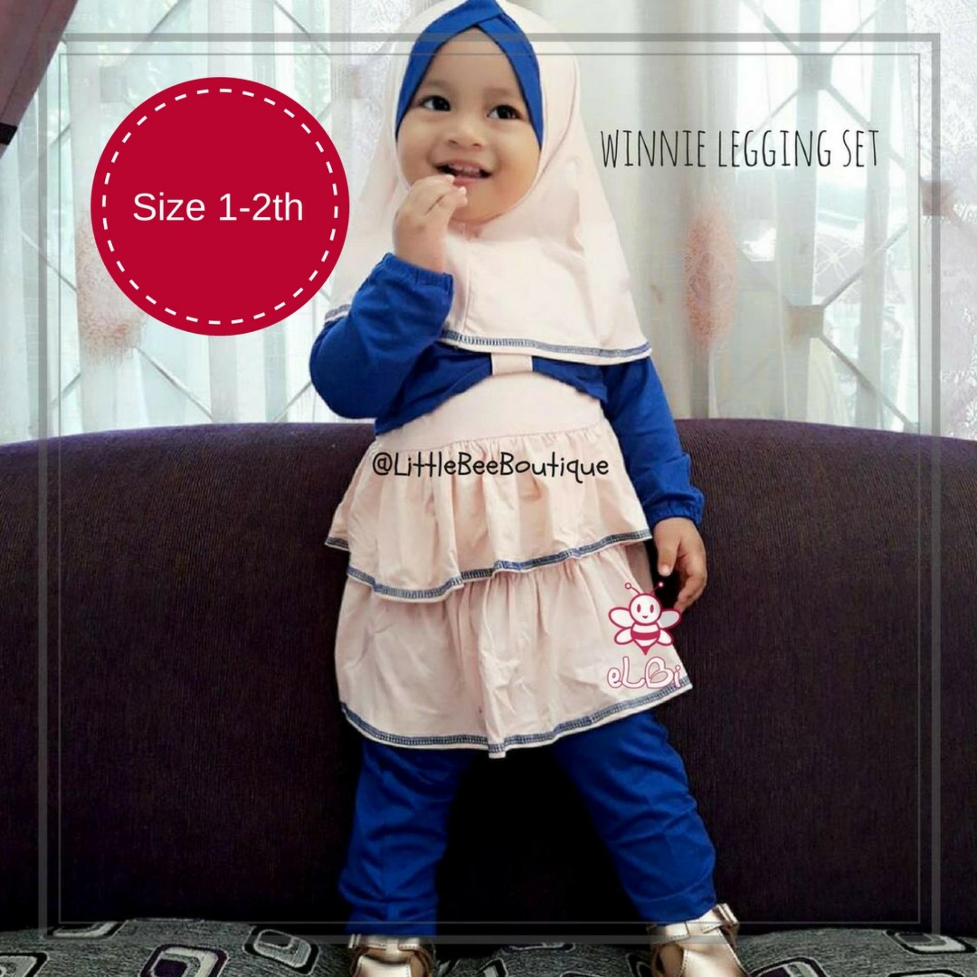 eLBi Winnie Legging Set / Baju Muslim Balita / Setelan Bayi Perempuan / Pakaian Bayi Perempuan / Baju Anak Bayi by Little Bee Boutique