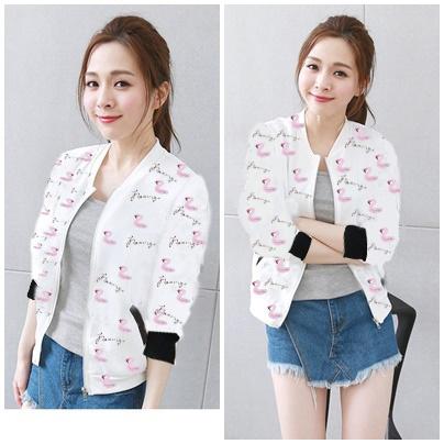 D.N.Y.H Shop JAKET FLAMINGGO LQ / Baju Muslim / Kemeja Dress / Tunik / Atasan Wanita / Dress Wanita / Blouse Jumbo / Dress Jumbo / Dress Muslim / Blazer Jumbo / Baju Kerja / Syari / Gamis / Baju Koko / Jumpsuit