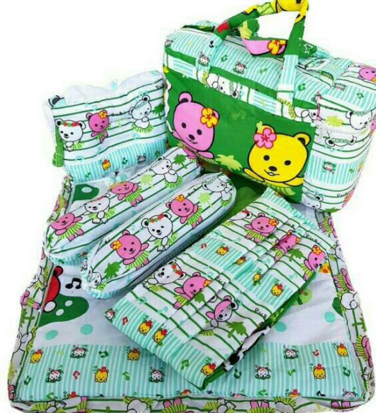 Tas Gendongan Bantal Guling Alas Tidur 4 in 1 4in1 Chekiddo Bayi Set