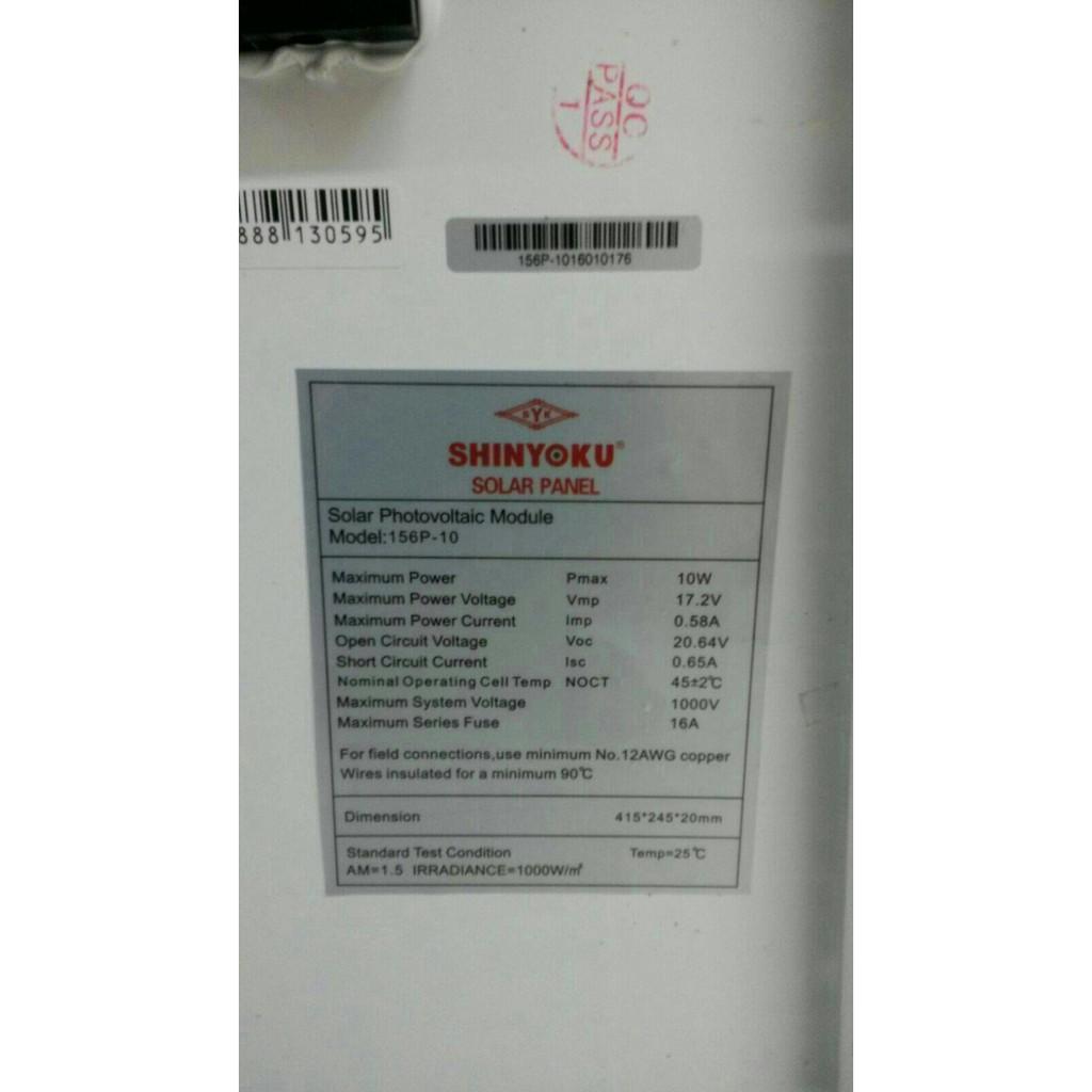 Promo Rhamadan Solar Panel Shinyoku 156P-10 10Wp