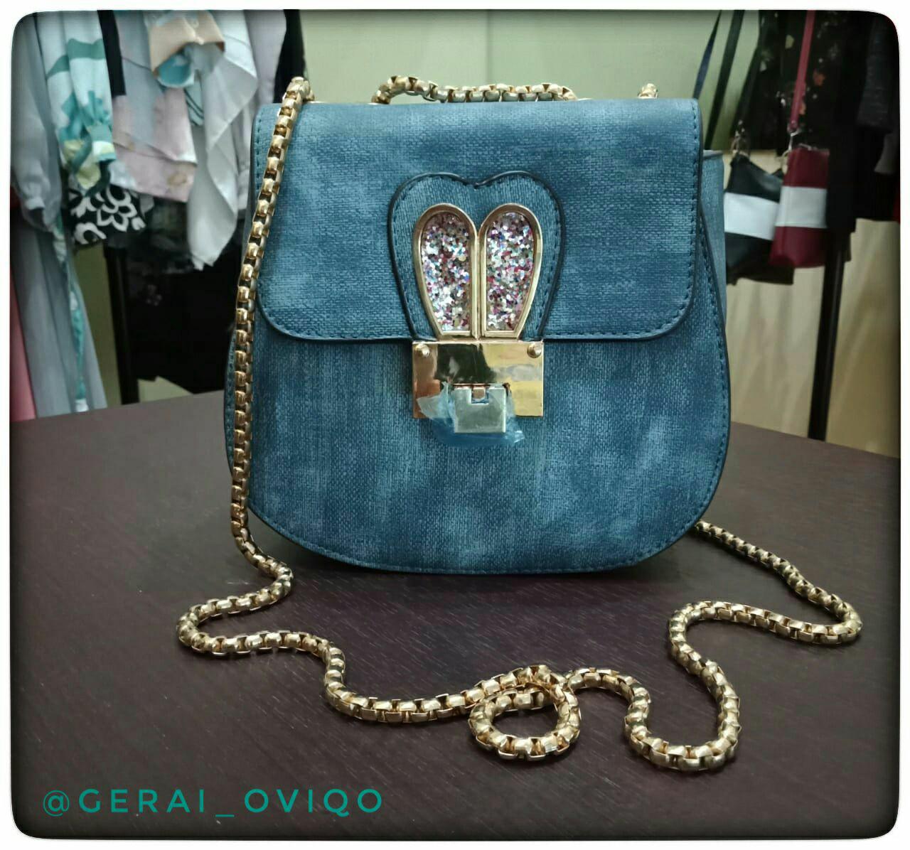 Sling bag blue jeans cantik