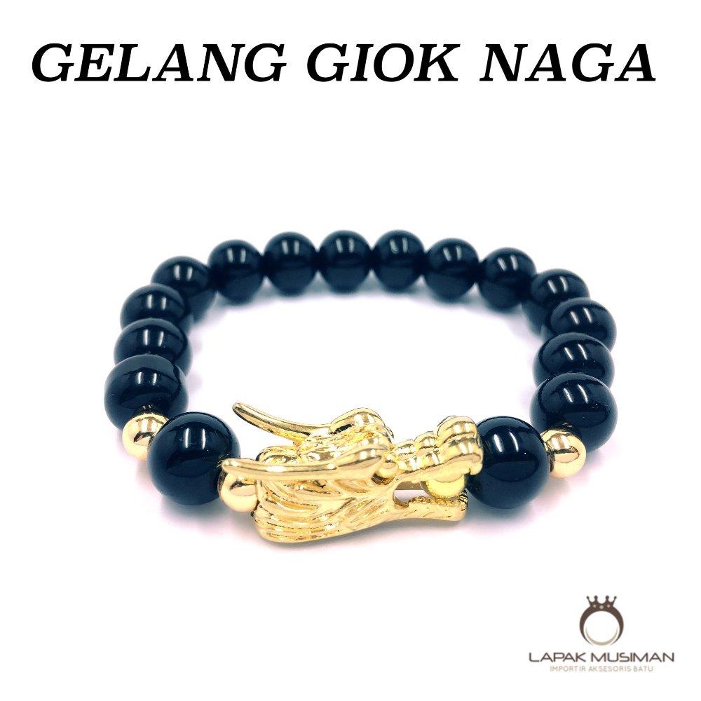 GELANG BATU GIOK NAGA EMAS