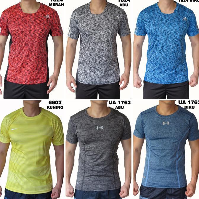 BEST SELLER!!! Baju Gym Nike- Baju Lari Senam Pakaian Olahraga Baju Futsal Sepakbola