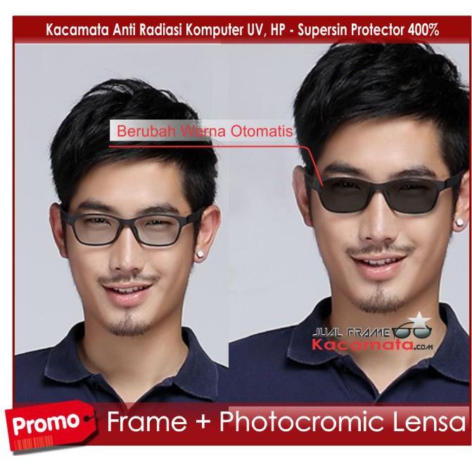 KACAMATA BACA KOREA LENSA PHOTOCROMIC MINUS ANTIRADIASI KOMPUTER HP F4029