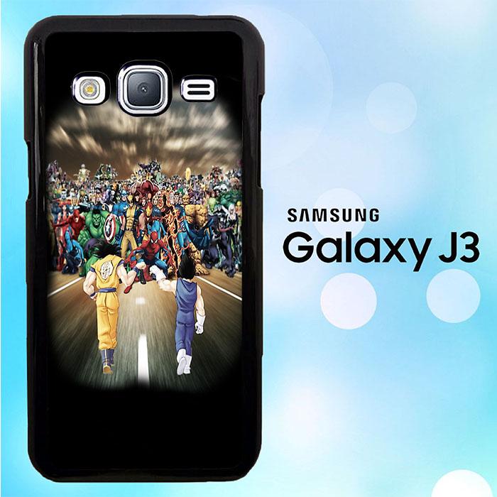 Saiyans vs Marvels Heroes O3477 Samsung Galaxy J3 2015