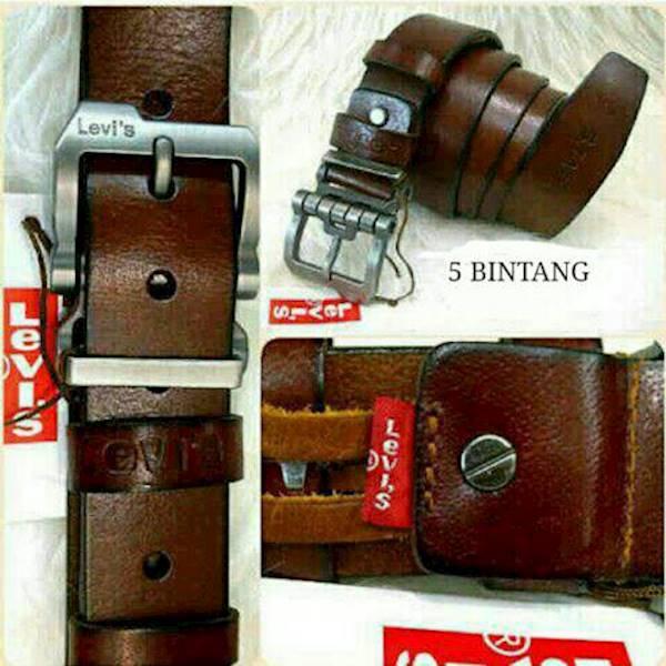 Ikat Pinggang/Gesper/Belt/Sabuk Pria & Wanita-LEVIS-100⎕Ulit Asli. F25
