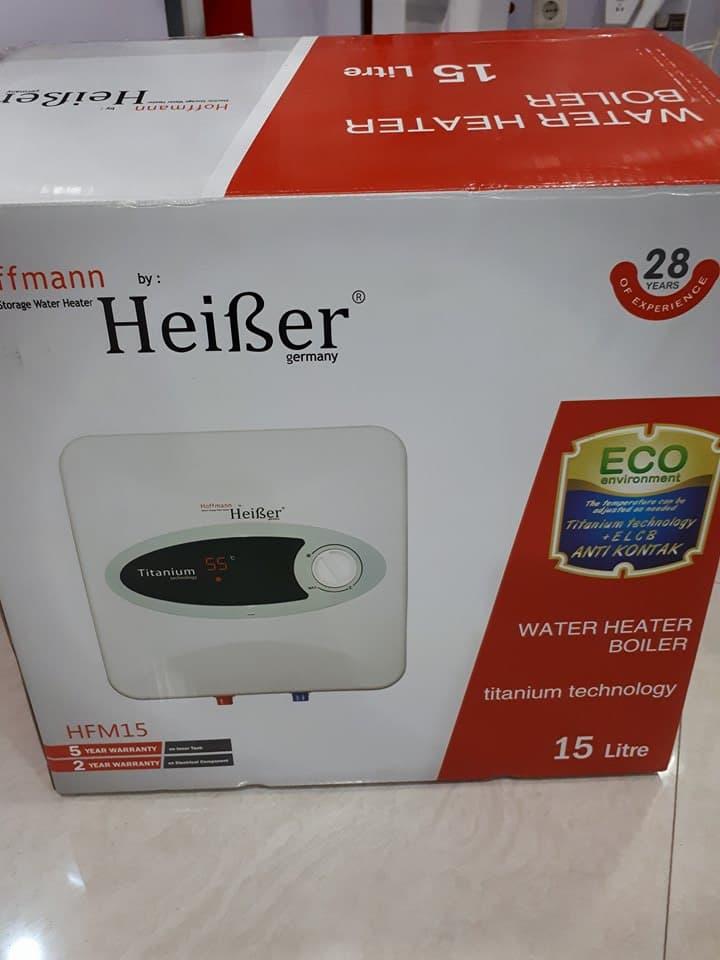 Water Heater LED Hoffmann HFM15 Liter Pemanas Air Listrik Mandi Hemat