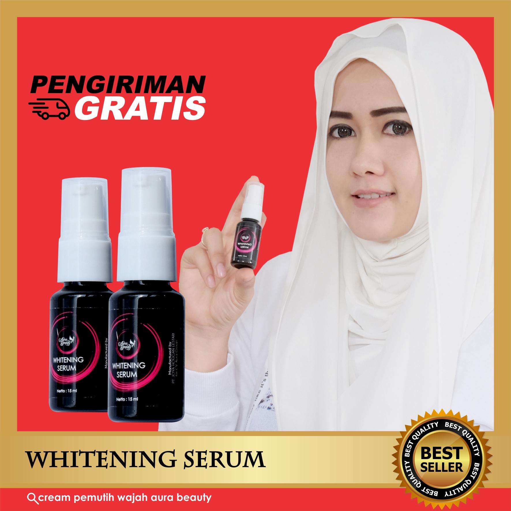 Aura beauty serum whitening serum wajah melembabkan dan mencerahkan kulit wajah bahan herbal