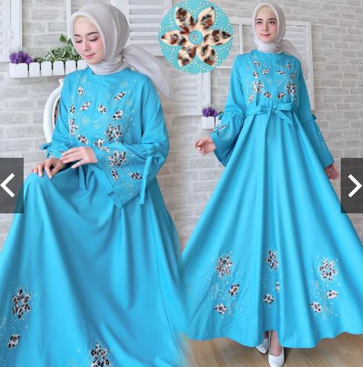 IndonesiaHeritage Gamis Pesta Premium Payet Cantik Lengan Tangan Terompet Ori Original ( Foto Asli ) - Fashion Busana Kondangan Hijab Jilbab Muslim Wanita Mewah Elegan Busui jumbo XL - Kebaya Modern batik - Gaun Pesta Maxi dress Wisuda Payet ihflower