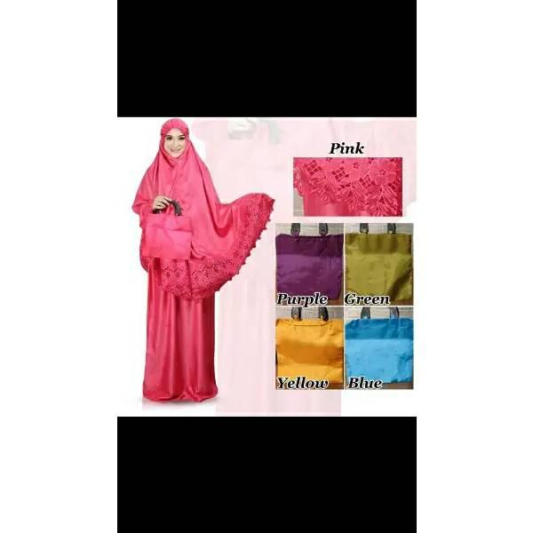 Mukena Sutra Velvet Rumput Laut