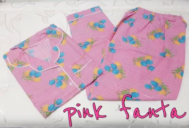 DAMAI FASHION JAKARTA - piyama wanita salur TULIP FLOW 4 warna - konveksi baju murah tanah abang