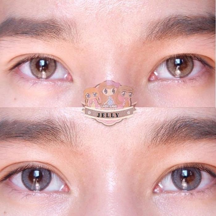 Acessoris Warna Mata Softlens Kitty Kawaii Mini Jelly Gray Abu-Abu