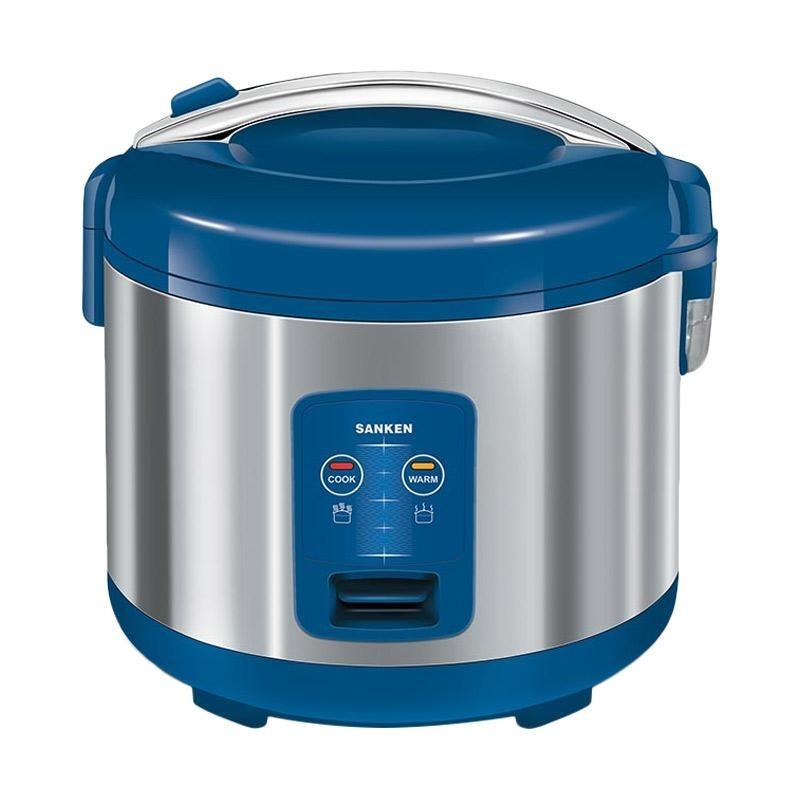 Sanken SJ-2000 Rice Cooker Tradisional 1.8L 3D Warming Body Stainless Steel Biru (JADETABEK ONLY)