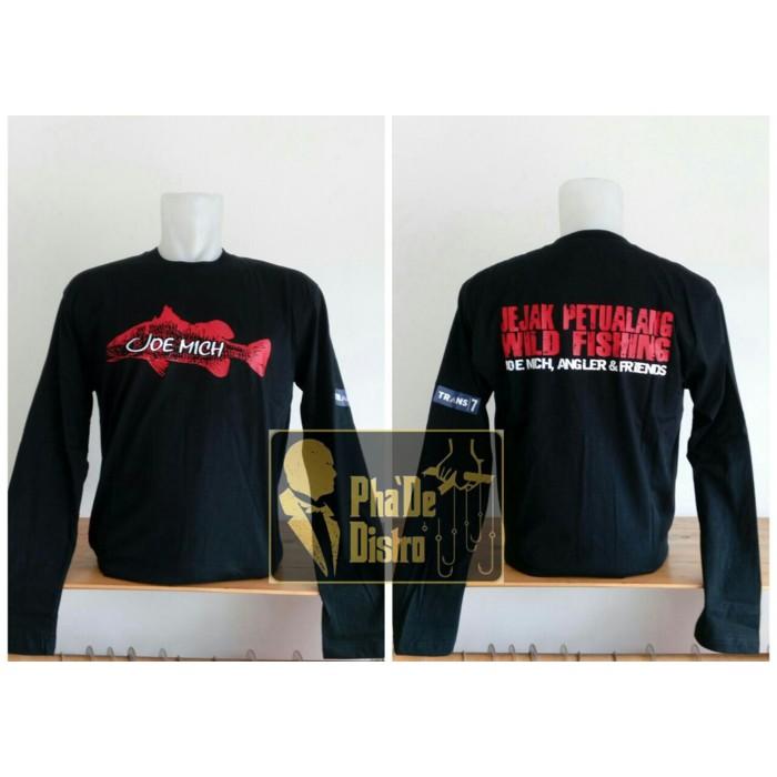 Kaos Wild Angler Barramundi Lengan Panjang Hitam - Pancingq