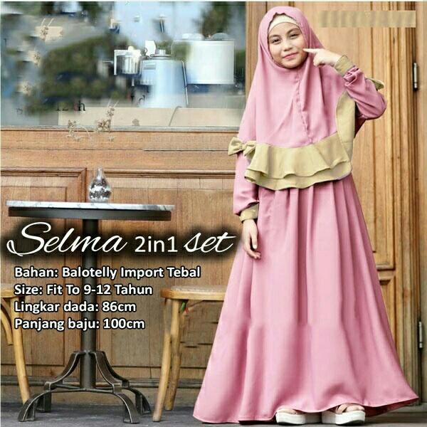 Honeyclothing Dress Muslim Anak Semaka / Baju Hijab / Dress Anak Perempuan / Gamis Anak