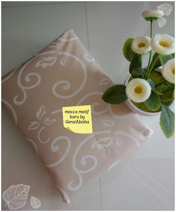 Sprei Waterproof Mocca Motif Baru 120x200x20cm