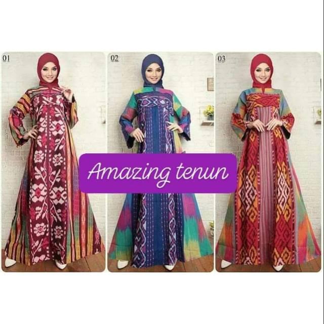 Benang Sari GAMIS TENUN IKAT Handmade Premium 281F Original Handmade Termurah