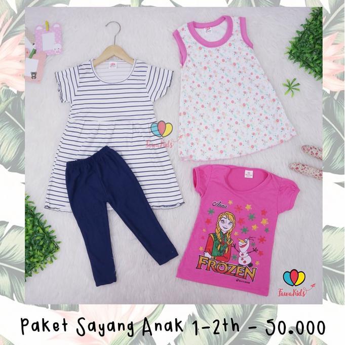 PROMO SALE - PAKET SAYANG ANAK UK 1-2 TH KHUSUS ANAK CEWEK 50 RIBU DAPAT BANYAK F001