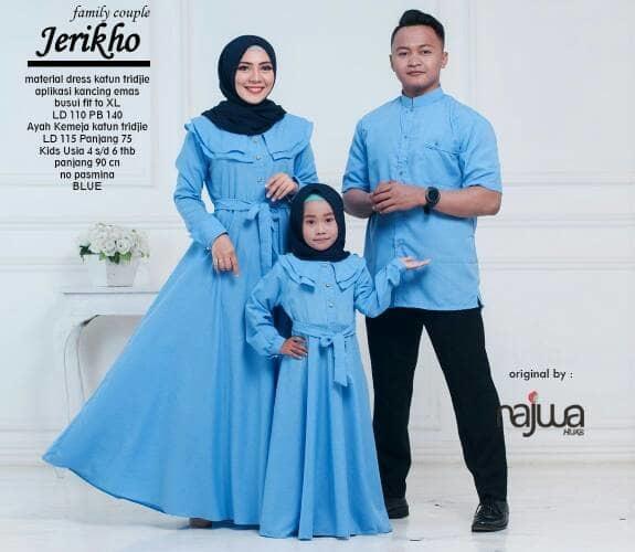 Gamis Couple / Gamis Syar'i / Baju Lebaran TERBARU MURAH - JERIKHO FAMILY COUPLE by NAJWA - JeblockStore