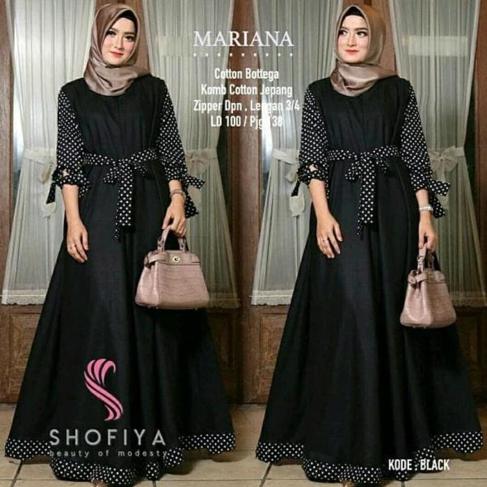 Promo!! tanah abang gamis Syari Maxi mariana hitam