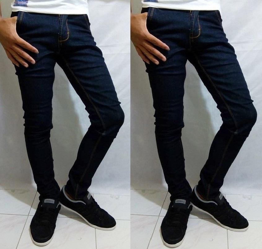 Celana Pria Fit Model Terbaru Skinny Pensil Soft Jeans Bahan Denim Street