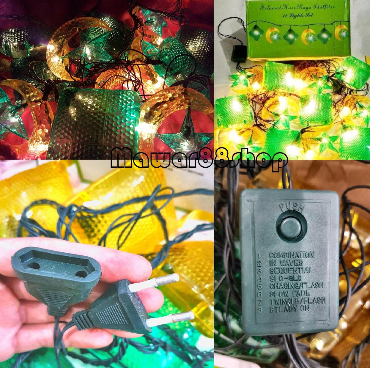 Lampu hias lebaran / lampu hias bentuk ketupat / lampu hias LED warna