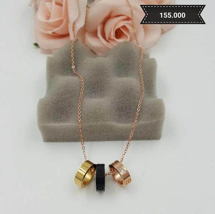 Kalung - Trilogy Cartier Ring Necklace