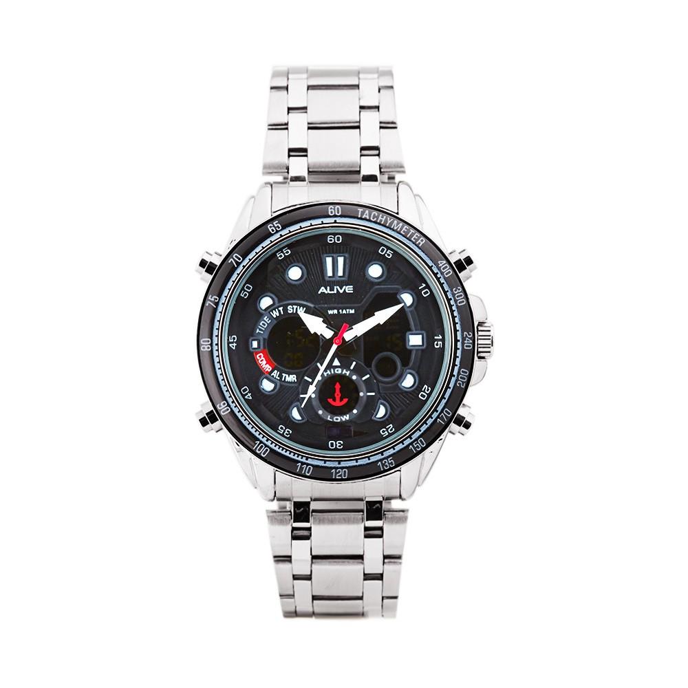 JAM TANGAN PRIA IMPORT ALIVE SOPHIE MARTIN SILVER NIELLS GAL258S3 AWET MURAH TERBARU COWOK ANTI AIR