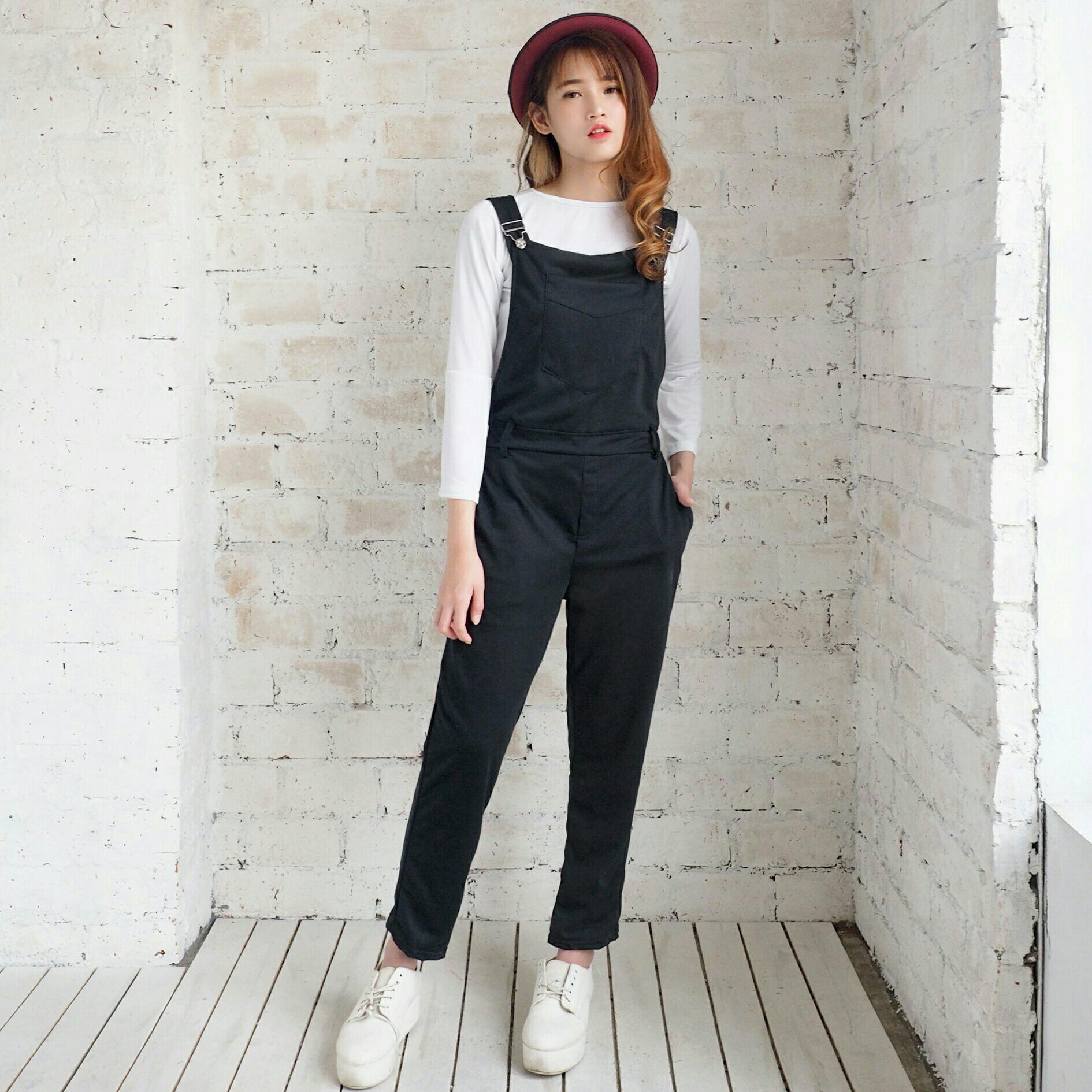 Jumpsuit Wanita Overall Poket Babyterry ( Tanpa Inner/Baju dalam) / Jumpsuit Jeans / Baju Kodok/ Jamsuit Wanita / Jamsuit / Setelan Wanita / Celana Panjang Wanita / Baju Setelan Baju Kodok / Owl / Burung Hantu / Monalisa / Momon / Kemeja Wanita