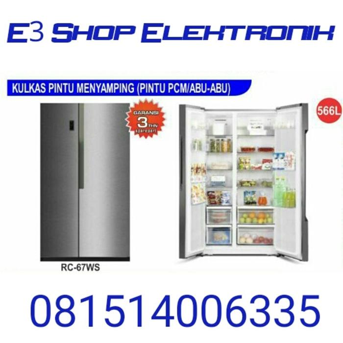 Kulkas Side by Side GEA RC 67WS / 2 pintu / SUPER MURAH