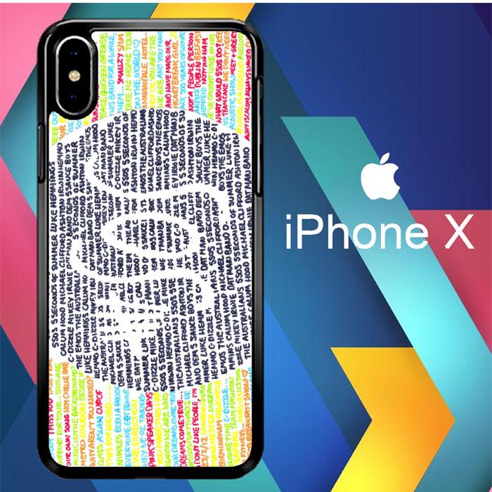 5 Second of Summer Logo O3432 iPhone X