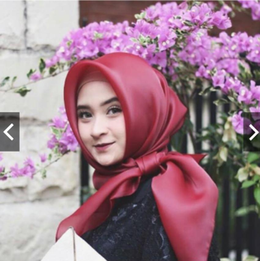 MoslemWear Hijab Jilbab Premium Kondangan Pesta mewah Organza Silk Kekinian - Kerudung segi empat organza kain kac - Kebaya Batik Pesta Modern - Square Hijab Busana Baju Gamis Pesta Kondangan Muslimah Muslim Cantik Wanita Mewah ihorganza