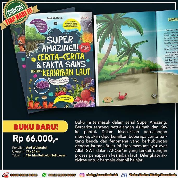 Super Amazing!!! Cerita-Cerita & Fakta Sains Tentang Keajaiban Laut - Kidsbook