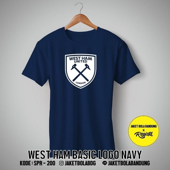PALING DICARI Kaos WESTHAM UNITED LOGO bahan Combed 30'S PROMO