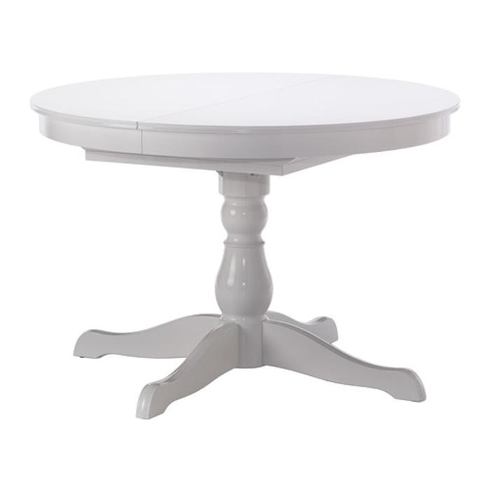 IKEA INGATORP Meja bulat 110 155 cm, dpt dipanjangkan, putih