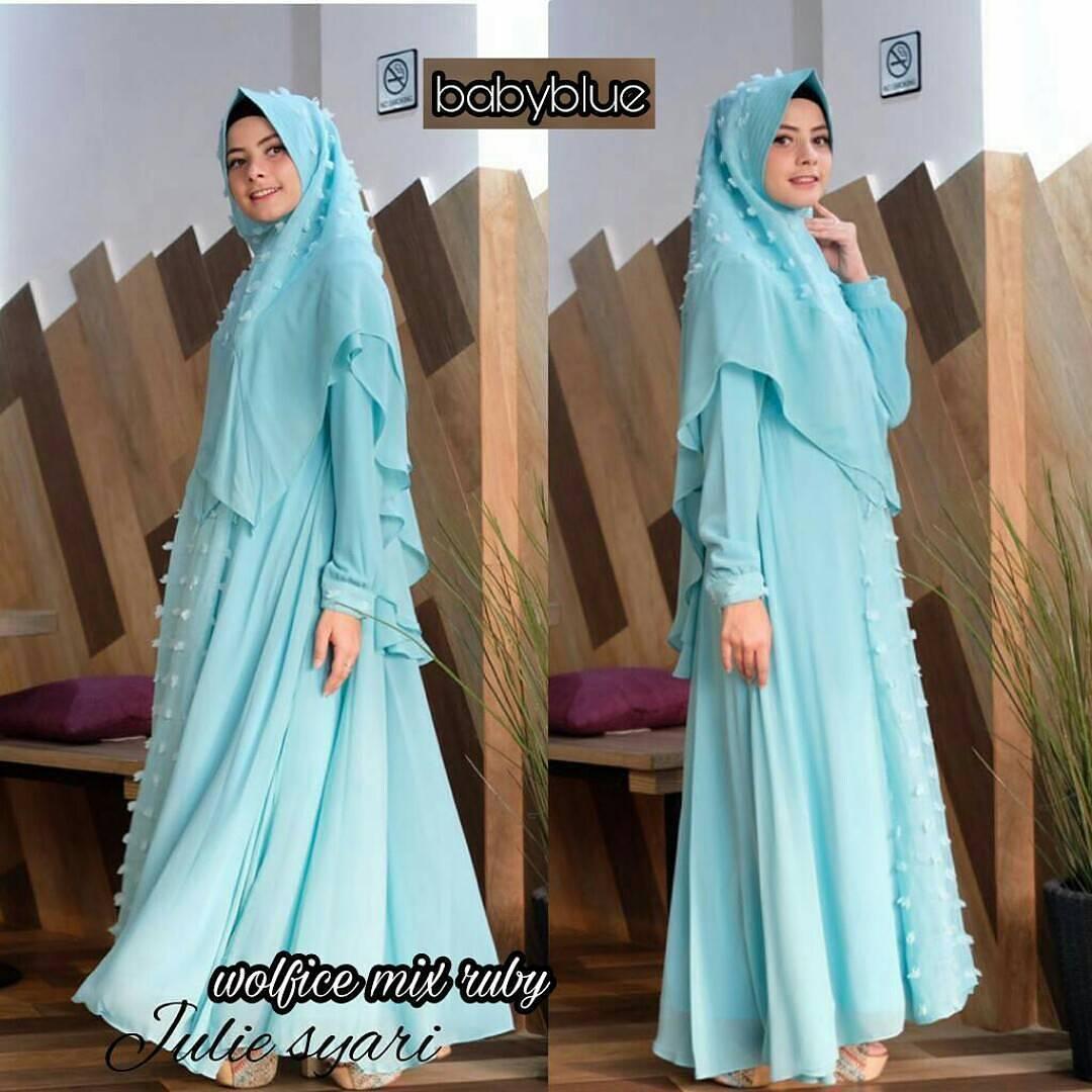“ML JULIE SYARI” Maxi Dress Syari Gamis Bahan Balotely Wolfice Katun Rubiah Spandek Panjang Hijab Casual Pakaian Wanita Trand Terbaru Fashionable