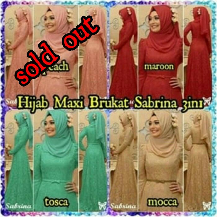 Hijab Maxi Brukat Sabrina 3in1