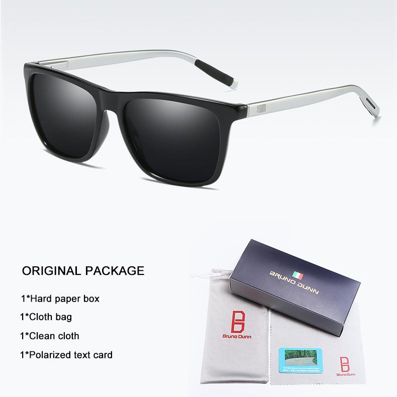 Bruno Dunn Aluminium Magnesium Alloy Polarized Kacamata untuk WANITA Pria Mengemudi Sun Kacamata Wanita (Silver Frame Lensa Abu-abu) -Intl
