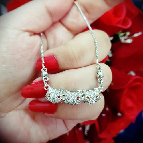 kalung kitty anak kepala 3 xuping gold silver