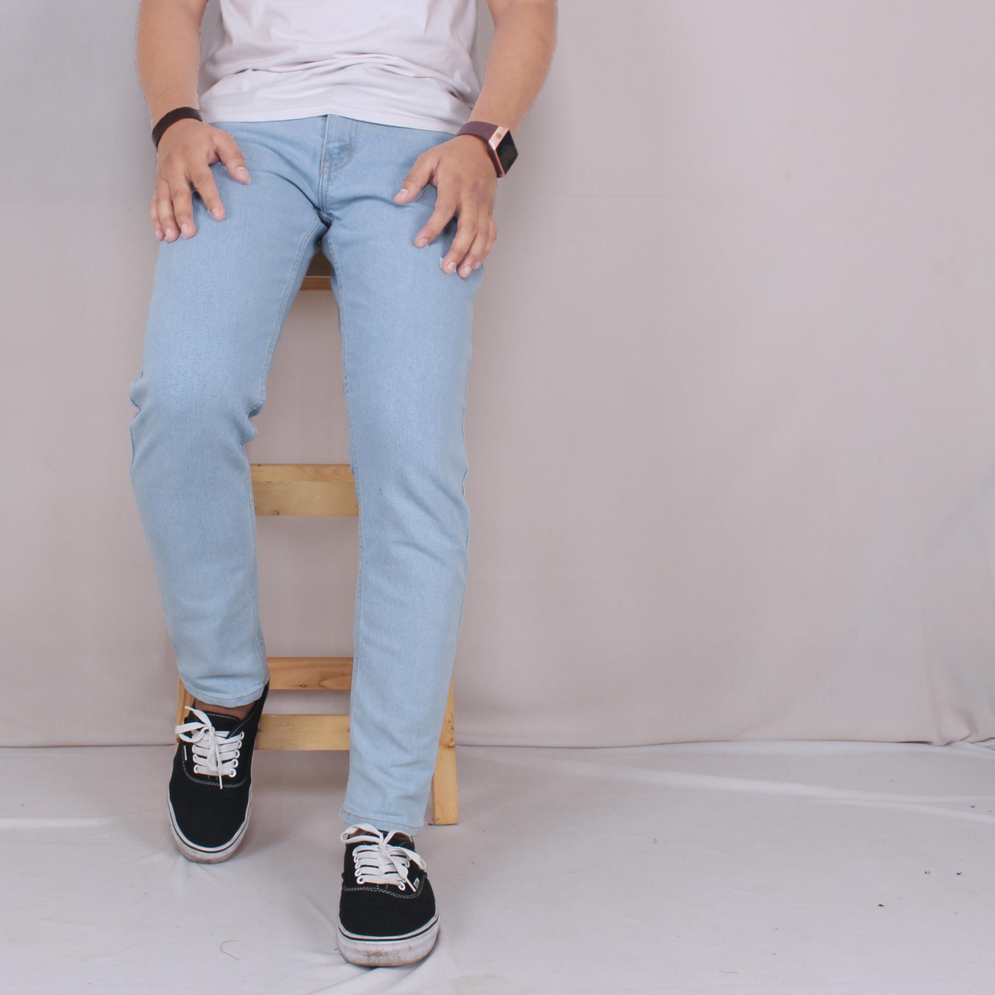 Zoeystore 5601 Celena Jeans Panjang Pria Celana Jeans Skinny Cowok Washing Bluesky Celana Jeans Slimfit Denim STRETCH