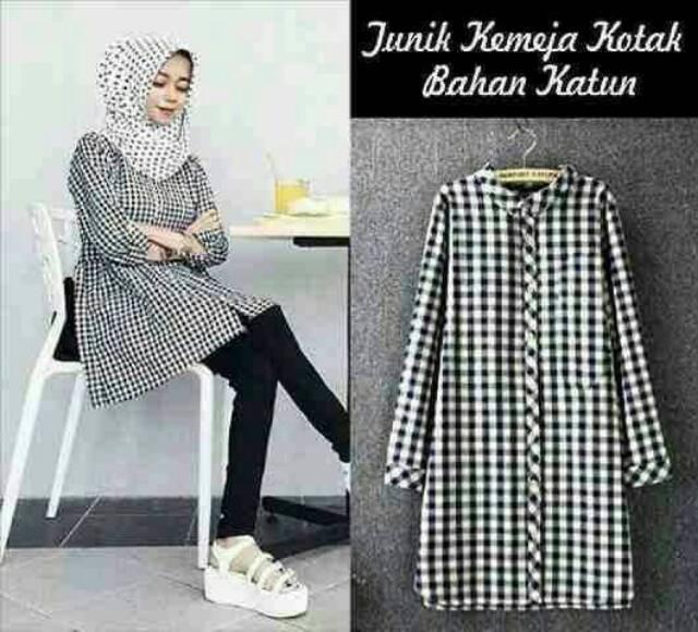 Vshop91jkt - Junik Kotak Tunik Kotak Baju Muslim Kemeja Kotak Kemeja Kerja Baju Muslimah Atasan Muslimah Pakaian Muslim Dress Muslim Kemeja Kerja Kemeja Polos Kemeja Wanita Baju Santai Baju Kantor Baju Kemeja Baju Hari Raya Baju Kemenangan Syari Bergo