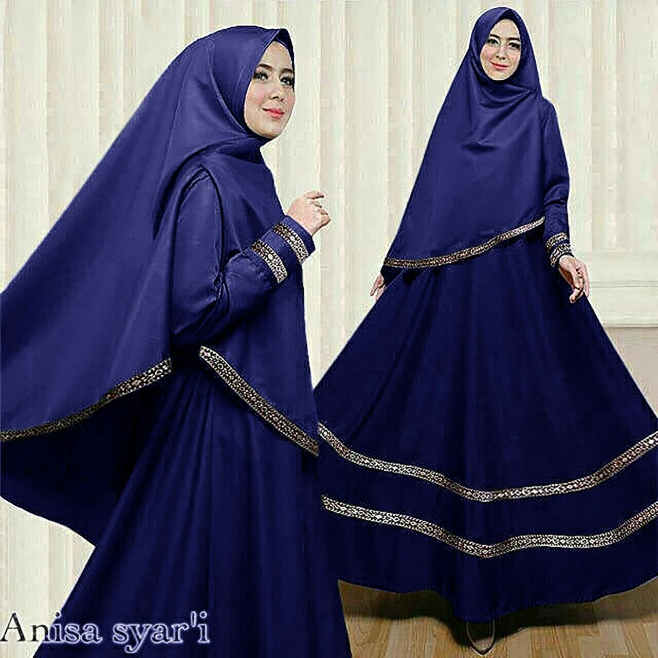 Alasxyashop Baju Gamis Muslim Nissa / Dress Muslimah / Hijab Muslim / Gamis Syari’I / Baju Gamis / Fashion Muslim / Setelan Muslim / Hijab Wanita / Baju Muslim / Maxi Gamis / Fashion Muslim