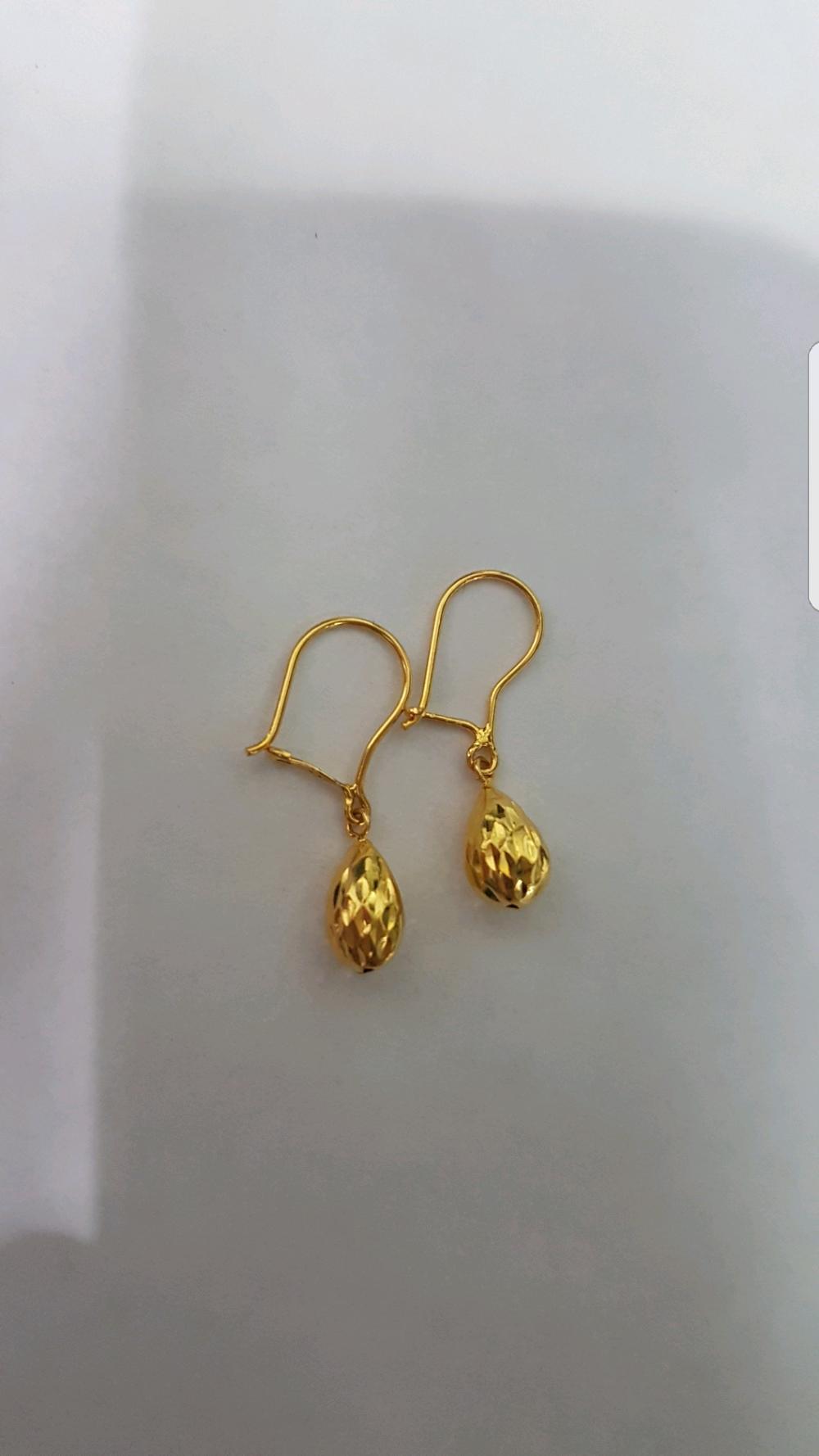 Anting Bayi Emas Asli Kadar 700 Model Tetes Air Setengah Gram