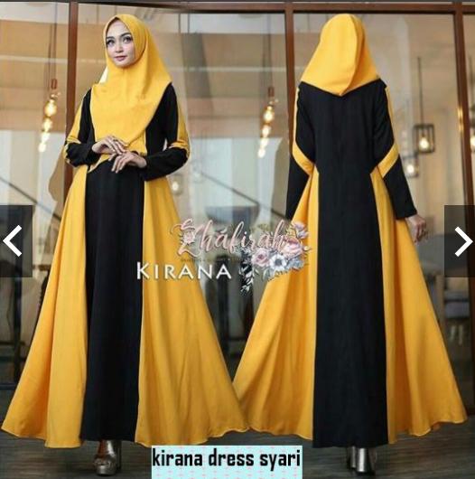 TotallyGreatShop Gamis Syarie Syari Pesta Formal Kerja Kantor Abaya - Fashion Busana Kondangan Muslimah Muslim Wanita - Kebaya Pesta Modern Murah - Gaun Pesta Maxi dress - Hibab Jilbab Batik Elegan - ihkirana