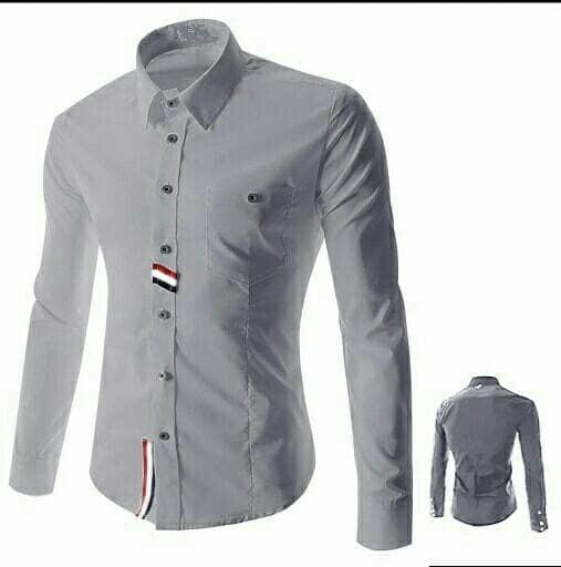Kemeja Icko Abu Fashion Cwo Atasan Baju Pria Hem Laki