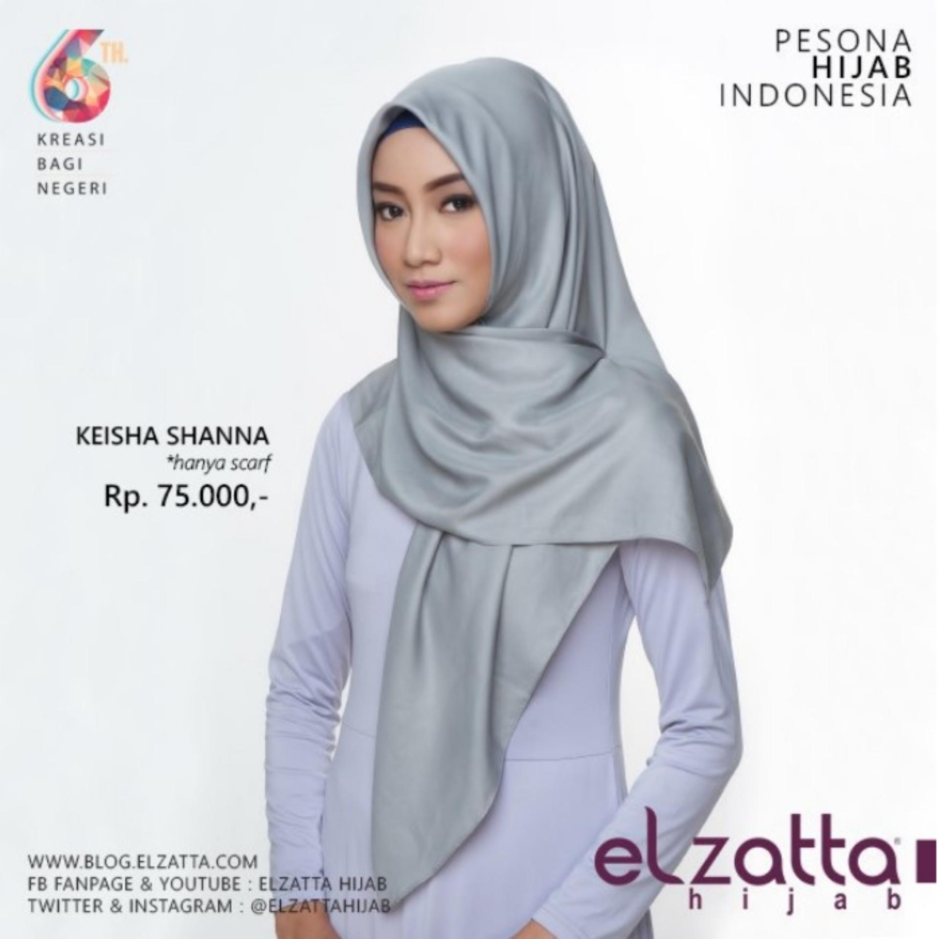 Elzatta Keisha Shanna Scarf Segi Empat Polos